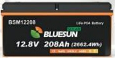 Літій-залізо-фосфатний акумулятор LiFePO4 12V 208AH BLUESUN